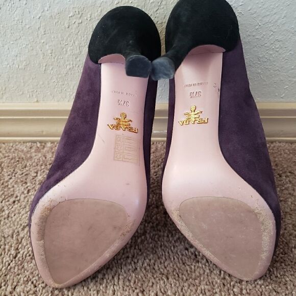Authentic Prada purple suede booties 37.5 - Picture 6 of 7